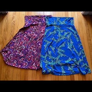 2 LulaRoe Azure skirts size S